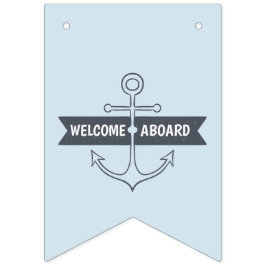 Välkommen Aboard!Nautiskt tema. Vimplar