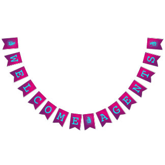 VÄLKOMMEN AGENT BUNTING FLAGGOR