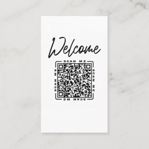 Välkommen Anpassningsbar QR-kod och logotypmall Visitkort
