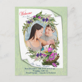 Välkommen att det är en Vår Flicka Meddelande Vykort