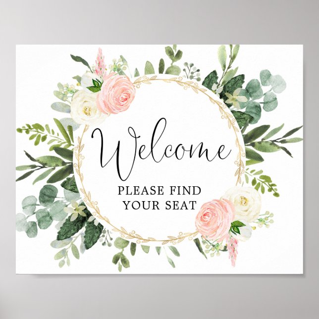 Välkommen att hitta ditt platsmärke rosa Greenere Poster (Framsidan)