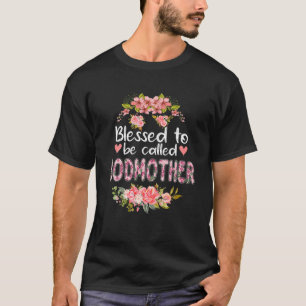 Välkommen att kallas Godmoder Blommigt Godmor Mo T Shirt