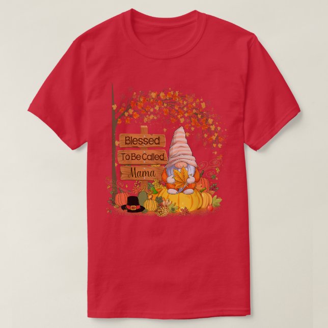 Välkommen att kallas Mamma Gnome Pumpkin Fall - ta T Shirt (Design framsida)