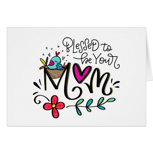Välkommen att vara din Mamma Hälsningskort (Framsidan Horizontal)