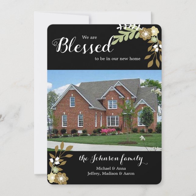 Välkommen att vara i ett nytt hemmeddelande inbjudningar (Framsida)