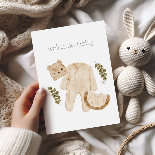 Välkommen Baby Boho-Grattis-kort Kort (Skapare uppladdad)