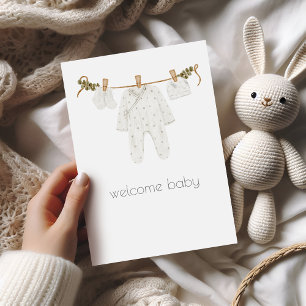 Välkommen Baby Boho-Grattis-kort Kort