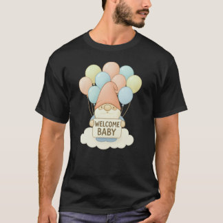 Välkommen Baby Gnome med Pastel Balloons T Shirt