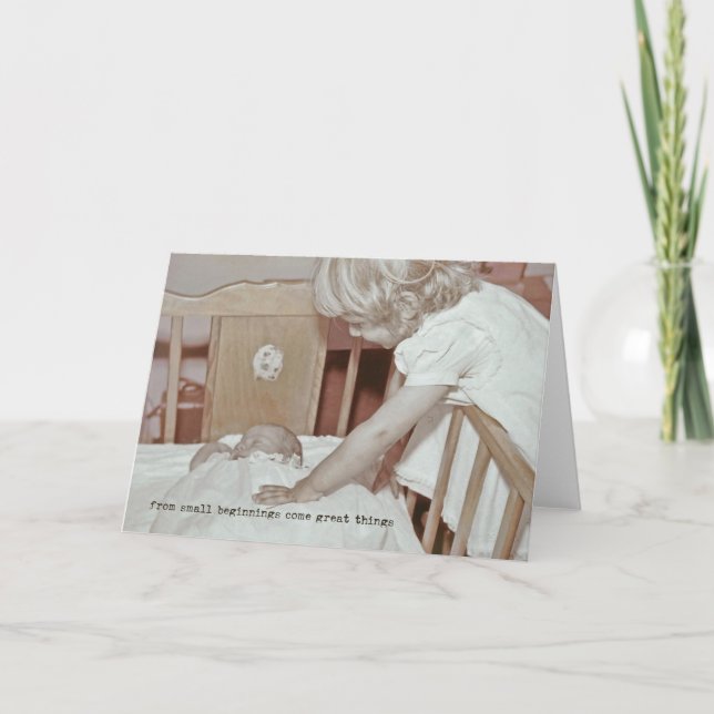 VÄLKOMMEN BABY-hälsningskort Tack Kort (Framsida)