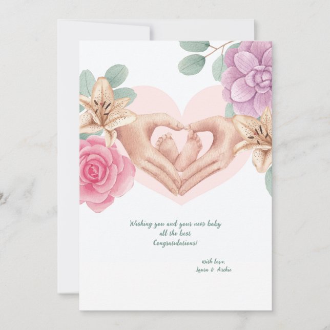 Välkommen Baby Kärlek-kort Inbjudningar (Framsida)