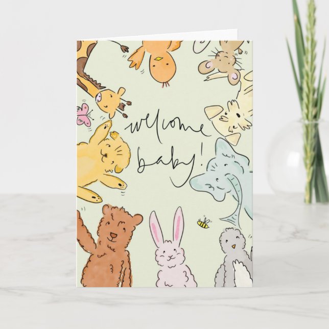 Välkommen Baby-kort Kort (Framsida)