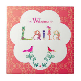 Välkommen baby Laila:. Kakelplatta