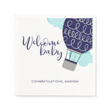 Välkommen Baby Luftballong Boy Baby Shower