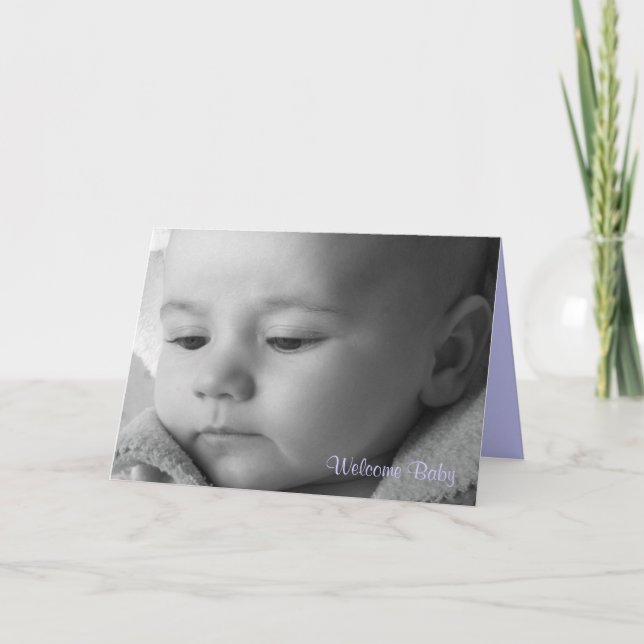 Välkommen baby meddelande (Framsida)