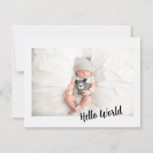 Välkommen Baby meddelande Rustic Woodland