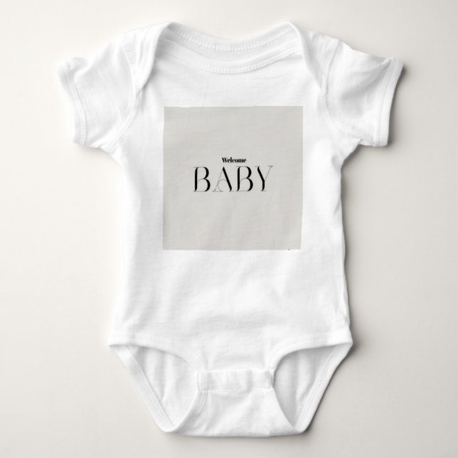 Välkommen Baby | Modern minimalistisk Baby-drädräk T Shirt (Framsida)