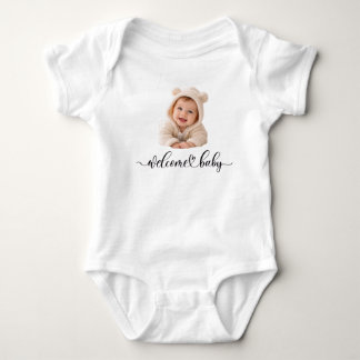 Välkommen Baby Personlig Foto Bodysuit T Shirt