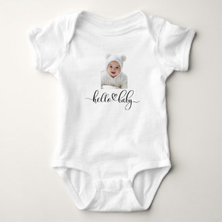 Välkommen Baby Personlig Foto Bodysuit T Shirt