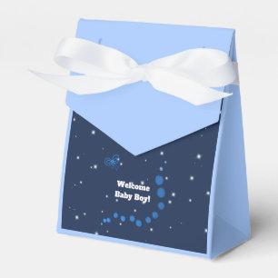 Välkommen baby pojke Favor Box Presentaskar