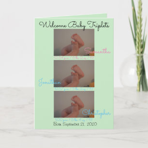 Välkommen Baby Triplets Girl Boys Birth Stats PHOT Meddelande