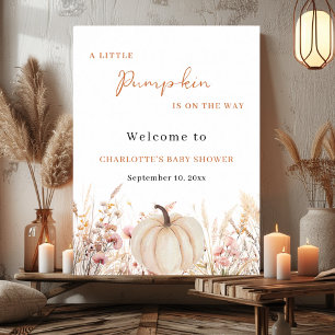 Välkommen babydusch för Wildblompumpning Poster