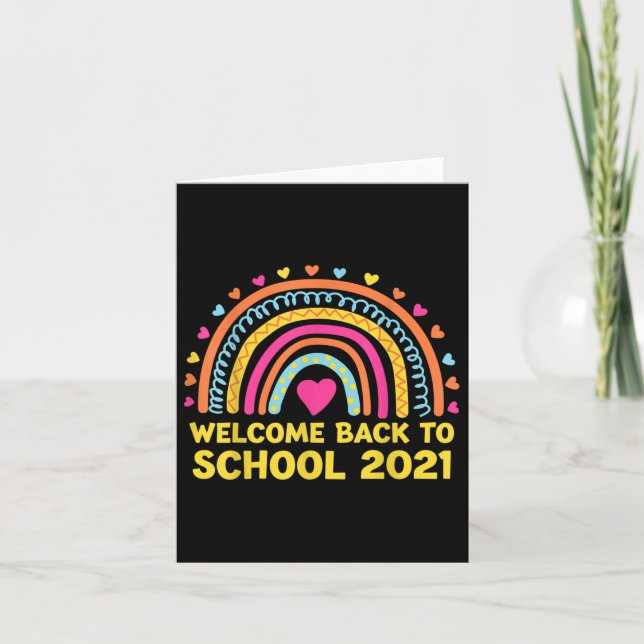 Välkommen Back to school 2021. Funny Teacher Stude Kort (Framsida)