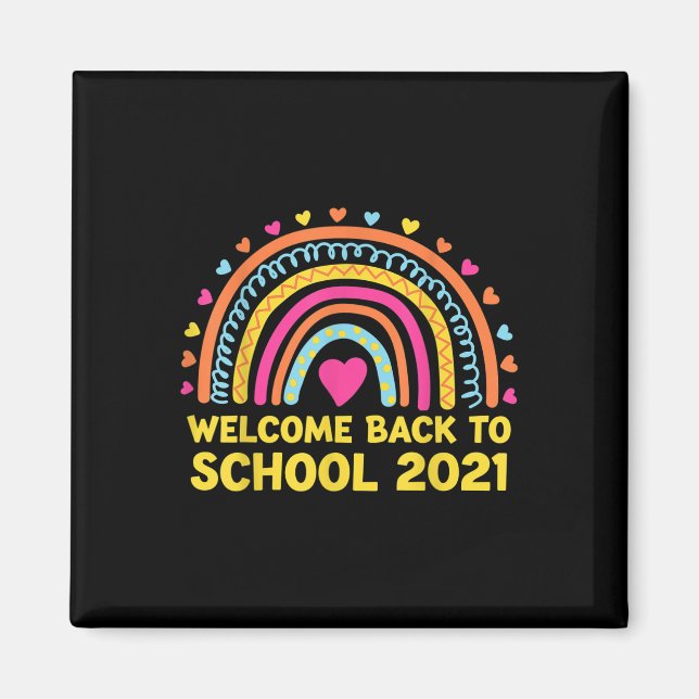 Välkommen Back to school 2021. Funny Teacher Stude Magnet (Framsidan)