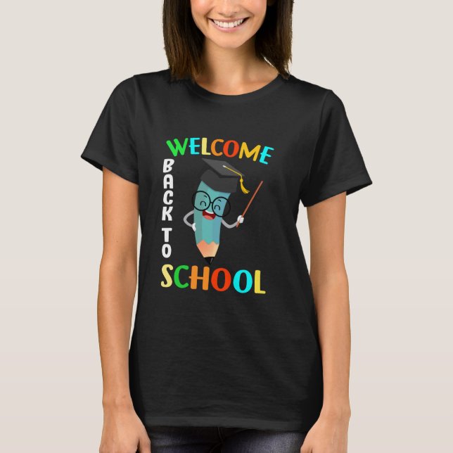 Välkommen Back to school 2025 Första skoldagen T Shirt (Framsida)