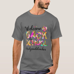 Välkommen Back to school 3Rd Klass Lacher Tie Dye T Shirt