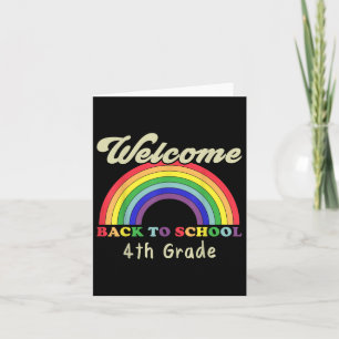 Välkommen Back to school 4:e Klass-läraren Student Kort