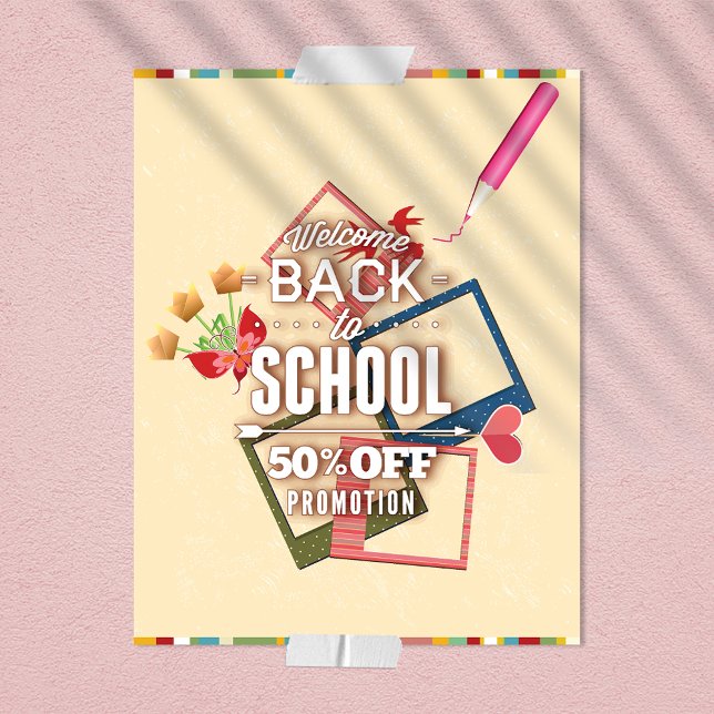 Välkommen Back to school 50 % rabatt 2 Reklamblad (Skapare uppladdad)