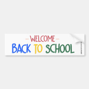 Välkommen back to school! bildekal