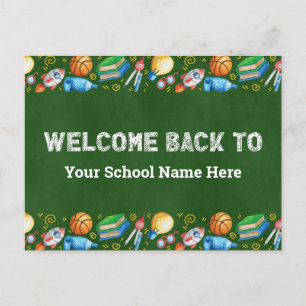 Välkommen Back to school Chalkboard Vykort