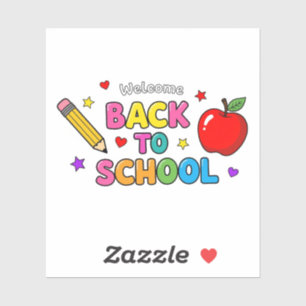 Välkommen Back to school Colorful Stickers Klistermärken