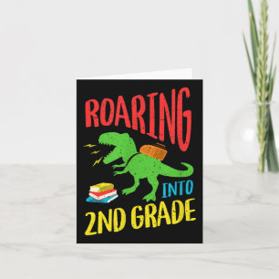 Välkommen Back to school Cute Dinosaur 2:a Klass Kort