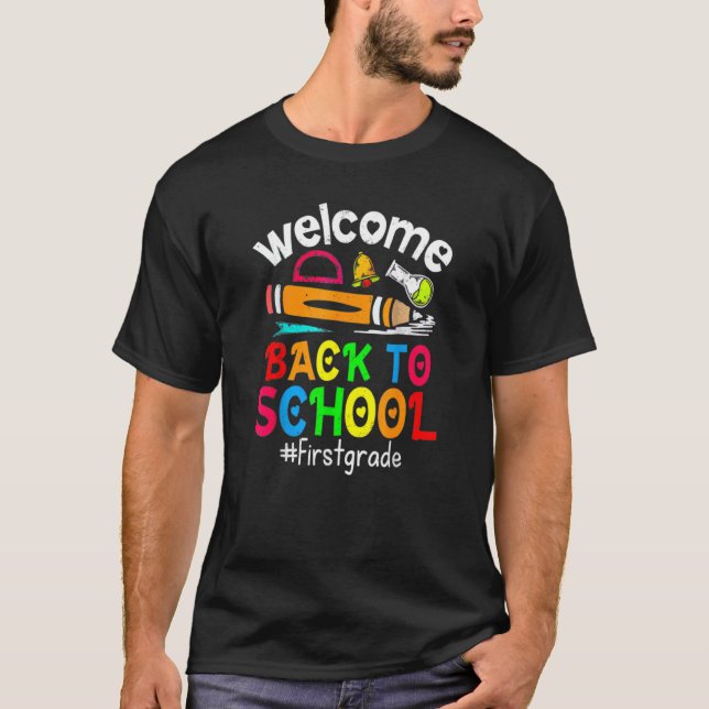 Välkommen Back to school Cute Teacher Studenter Fi T Shirt (Framsida)