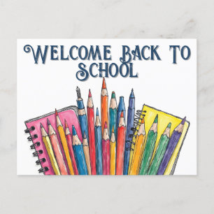 Välkommen Back to school - Färgstart Helg Vykort