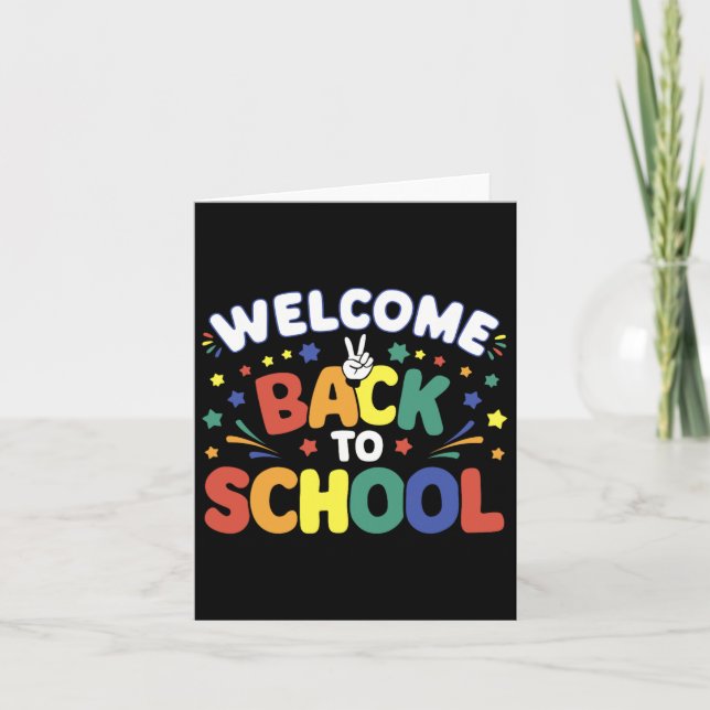 Välkommen Back to school för lärare och Studenter Kort (Framsida)