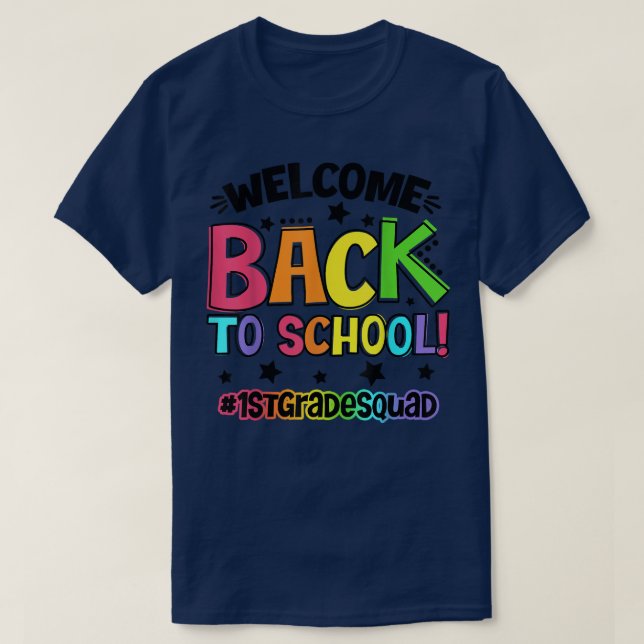 Välkommen Back to school första Klass Lärare Stu T Shirt (Design framsida)