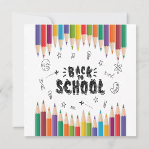 Välkommen Back to school, första skoldagen Inbjudningar