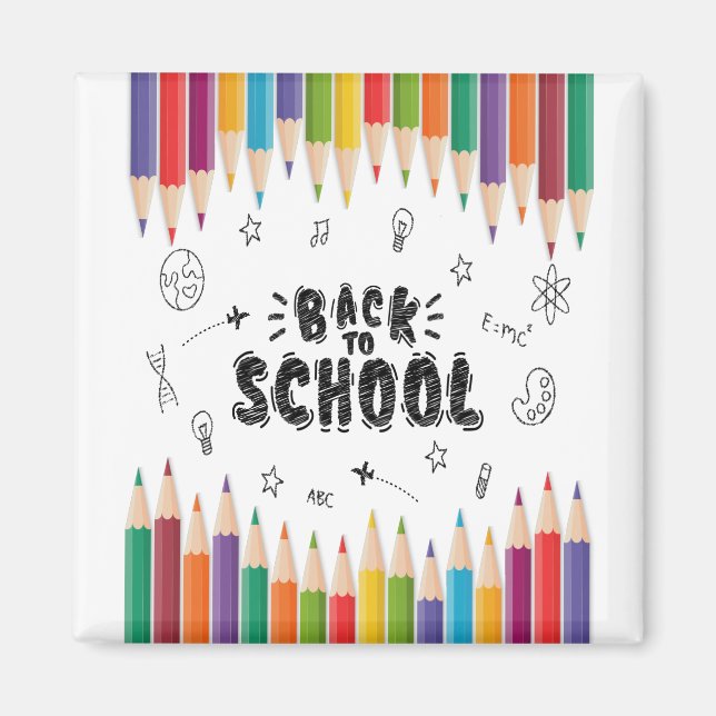 Välkommen Back to school, första skoldagen Magnet (Framsidan)
