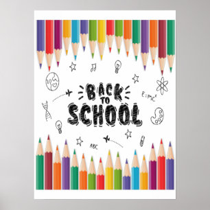 Välkommen Back to school, första skoldagen Poster