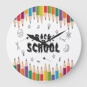 Välkommen Back to school, första skoldagen Stor Klocka