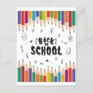 Välkommen Back to school, första skoldagen Vykort