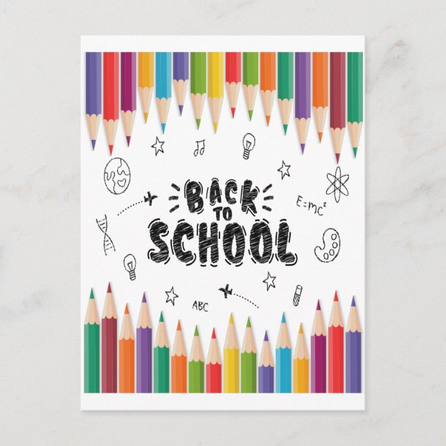 Välkommen Back to school, första skoldagen Vykort (Framsida)