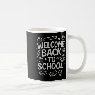 Välkommen Back to school Funny Cute Chalkboard Hum Kaffemugg