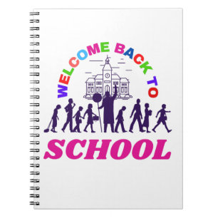 Välkommen Back to school Funny Teacher Kärlek Gift Anteckningsbok