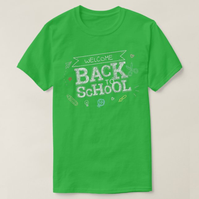 Välkommen Back to school Funny Teacher Kärlek Gift T Shirt (Design framsida)