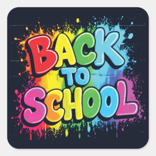 Välkommen Back to school Fyrkantigt Klistermärke