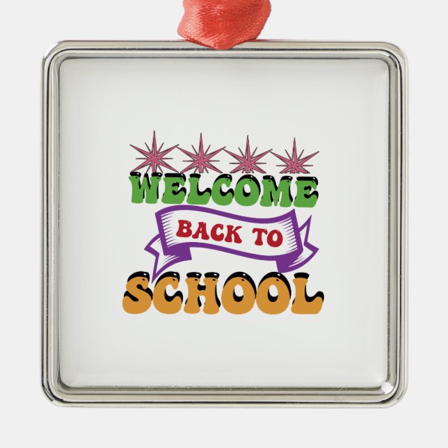 Välkommen Back to school Julgransprydnad Metall (Framsidan)